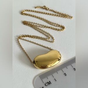 Tiffany & Co. GIANT XL Peretti 18k 13.2g Gold Bean Necklace